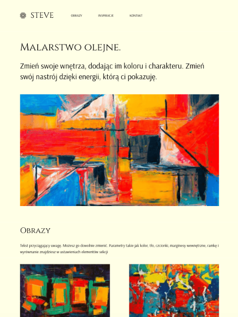 plantilla de sitio web de pinturas